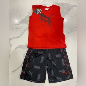 NEW Kids PUMA 2 piece short set